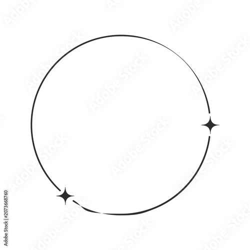 Minimalist Celestial Circle Frame