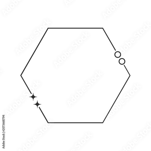 Minimalist Hexagon Geometric Frame Icon