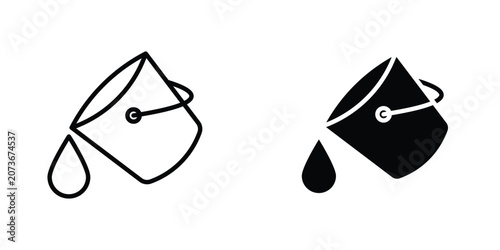 Water bucket icons Designs. icon element in trendy styles