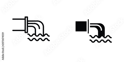 Waste water icons Designs. icon element in trendy styles