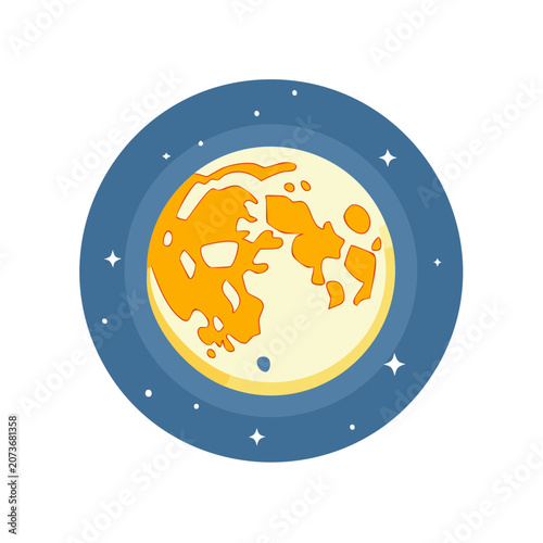Flat vector illustration of a smiling sun
