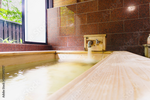 Hinoki Family Bath with Flowing Hot Spring Water