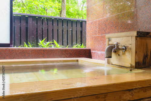 Hinoki Family Bath with Flowing Hot Spring Water