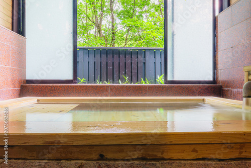 Hinoki Family Bath with Flowing Hot Spring Water
