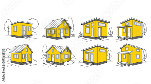Collection of Yellow Tiny House Designs, Modern Eco-Friendly Small Homes