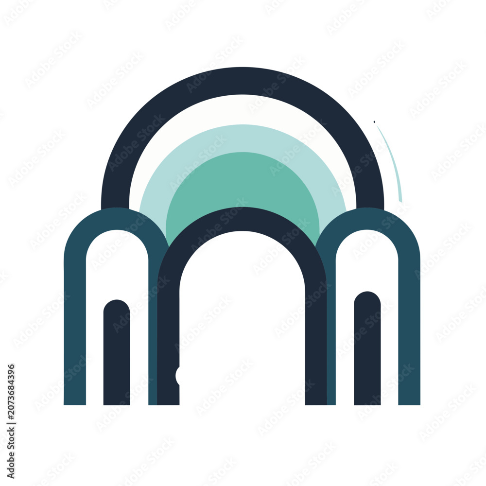 Fototapeta premium Minimalist archway vector icon