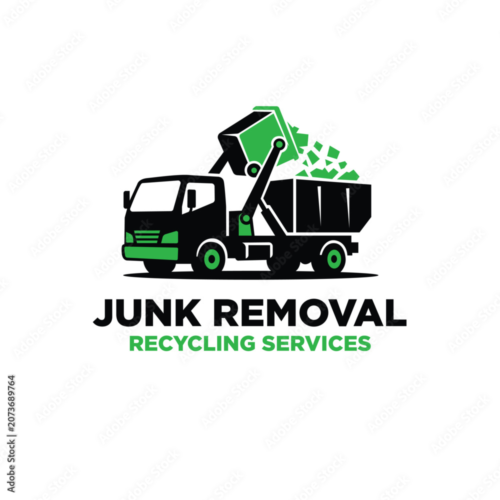 Obraz premium Illustration of Junk Removal Logo Design Vector Illustration