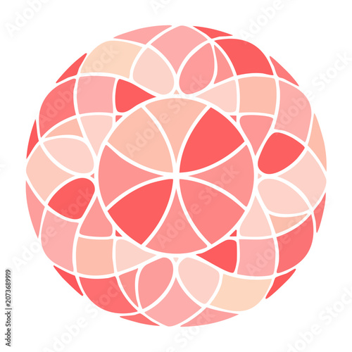 Red and Pink Geometric Mandala Pattern
