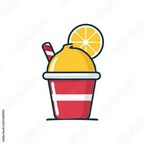 Sun umbrella icon flat illustration