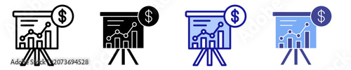 Project Pitch Icon Set Multiple Style Collection