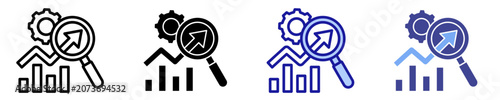 Trend Search Icon Set Multiple Style Collection