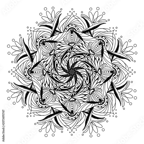 abstract floral design Mandala art