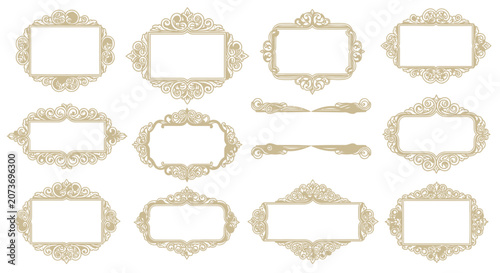 Ornate Golden Frames & Borders Collection - Vintage Decorative Elements