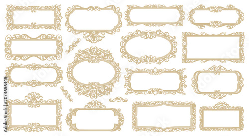 Ornate Golden Vintage Frames - Decorative Borders Collection