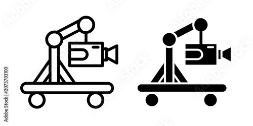 Canvastavla Camera crane icons collection