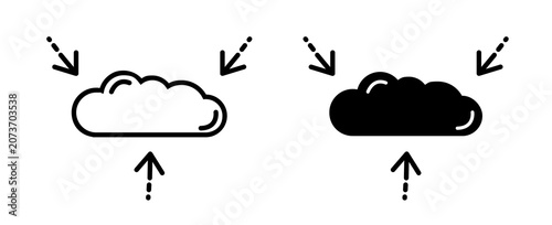 фотографія Data aggregation icons collection