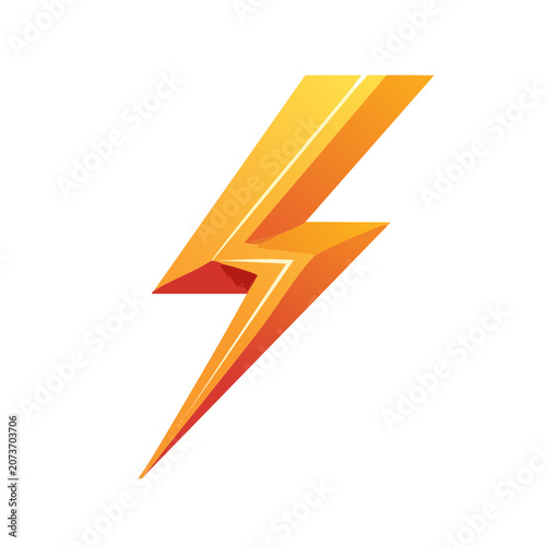 Geometric Lightning Bolt Vector Icon