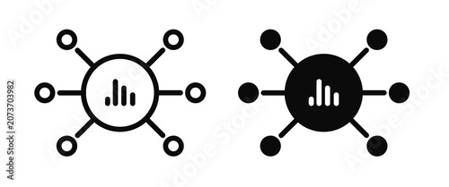 Photos Gathering information icons collection
