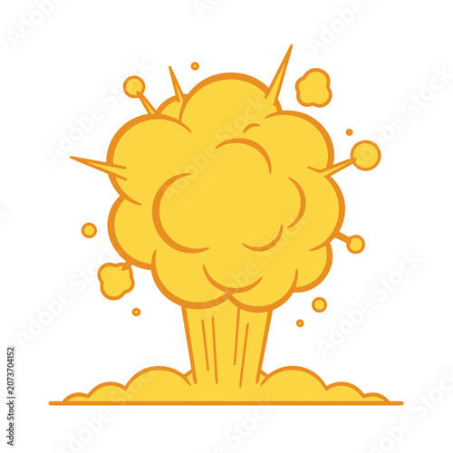 Yellow Explosion Vector Illustration