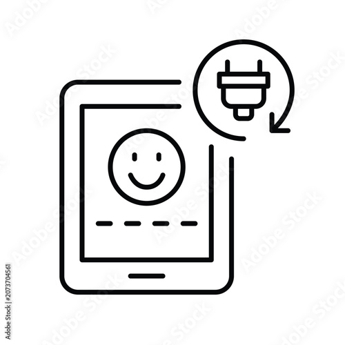 Sustainable authentication, continuous digital access. Pixel perfect, editable stroke vector icon