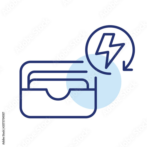 E-wallet card fast charge and top-up. Pixel perfect, editable stroke vector icon