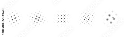 Εκτύπωση καμβά Abstract halftone dots arranged in a line with subtle variation in size and dens