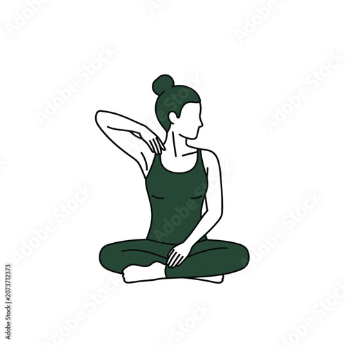 Zen-Like Serenity: A Woman in a Meditative Pose, Embracing Inner Peace and Well-being