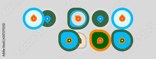 Cuadro en lienzo Colorful evil eye amulets displayed