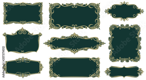 Ornate Decorative Frames Set - Vintage Flourish Border Designs