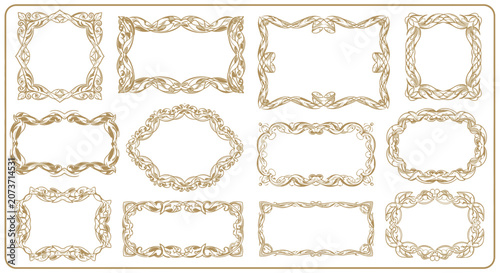 Ornate Decorative Frames Set - Vintage Flourishes, Elegant Borders