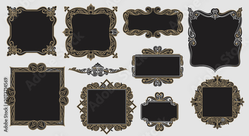 Ornate Frames Collection - Vintage Decorative Borders - Elegant Design Elements
