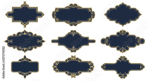 Ornate Frames, Vintage Labels, Decorative Borders, Elegant Emblems, Design Elements