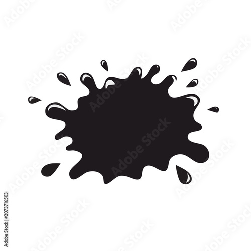 Black ink splash vector illustration