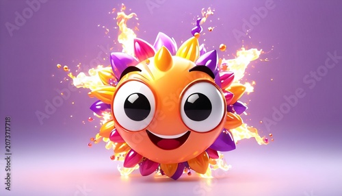 Happy Cartoon Sun