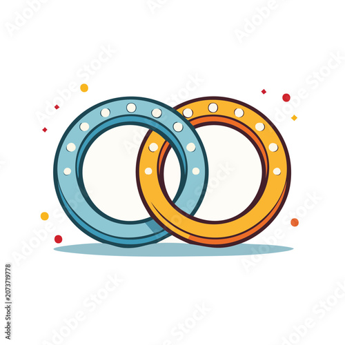 Interlocking Rings Vector Illustration