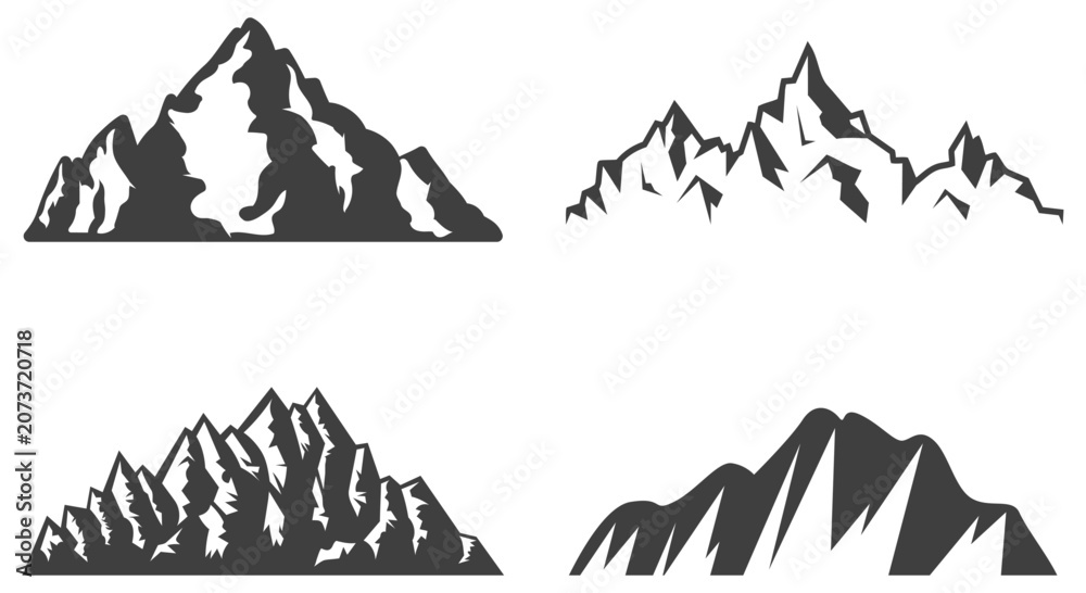 Fototapeta premium Mountain Peak Silhouette Collection