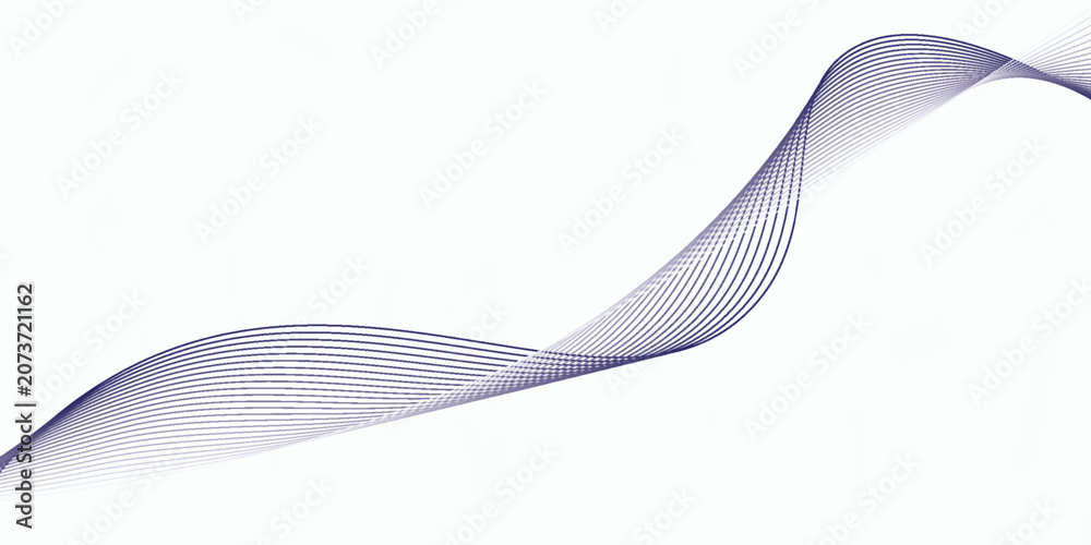 Fototapeta premium White abstract background with flowing lines.