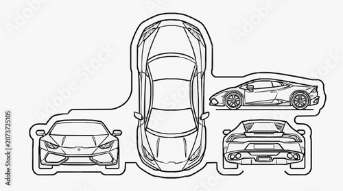 Car size comparison diagram.