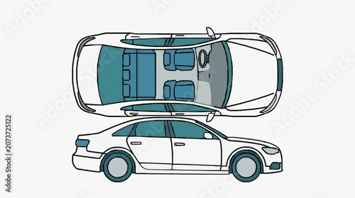 Car Roof Box Storage Concept.