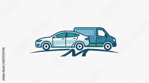 Car Jumping Over Obstacle.