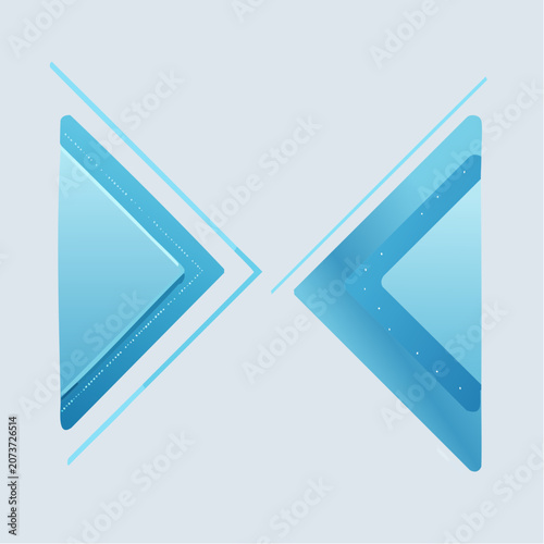 Abstract Blue Geometric Shapes with Gradient and Dots