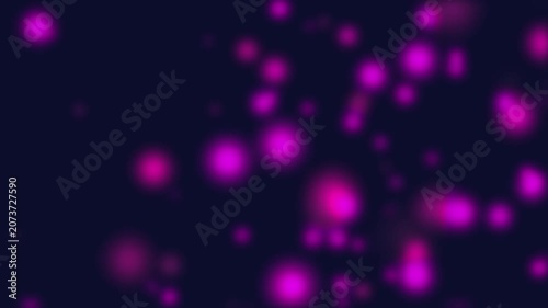Abstract Purple Bokeh Particles Moving on Dark Background Loop