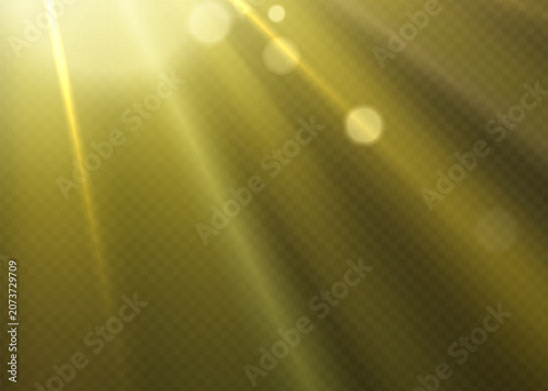 Fotografie Radiant golden star light burst overlay with isolated transparent luminance illu