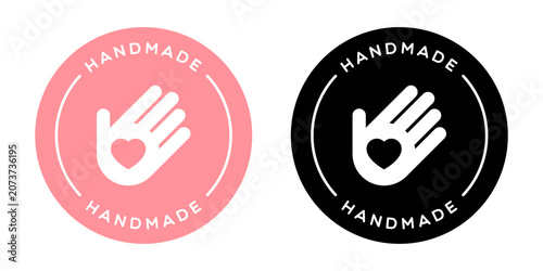 Round Vector Handmade Labels