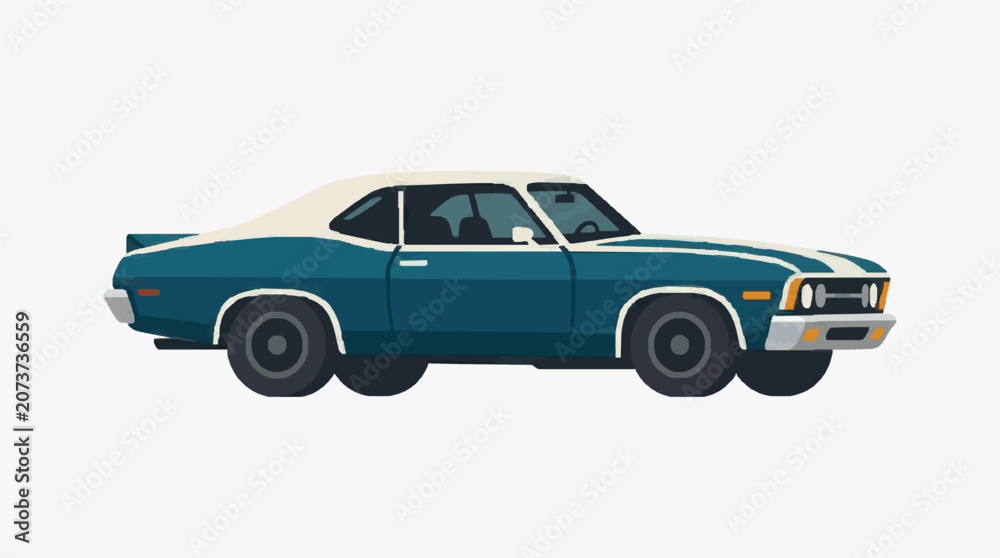 Fototapeta premium Classic Muscle Car Retro Design.
