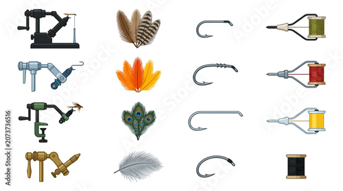 Collection of fishing hooks.