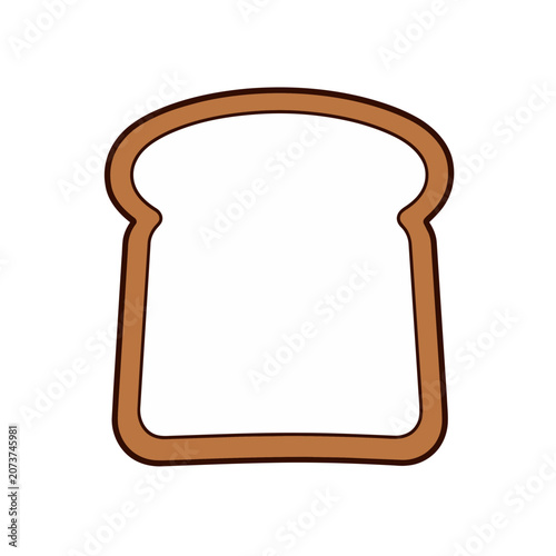 Flat illustration of a bread slice