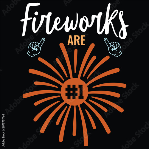 Tableau sur toile Fireworks are Number #1 250 Years of freedom