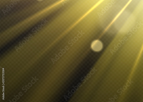 Foto Radiant golden star light burst overlay with isolated transparent luminance illu