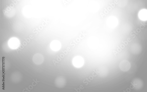 Abstract Silver White Bokeh Light Background with Soft Glowing Blur and Elegant Luxury Texture, Background decoration